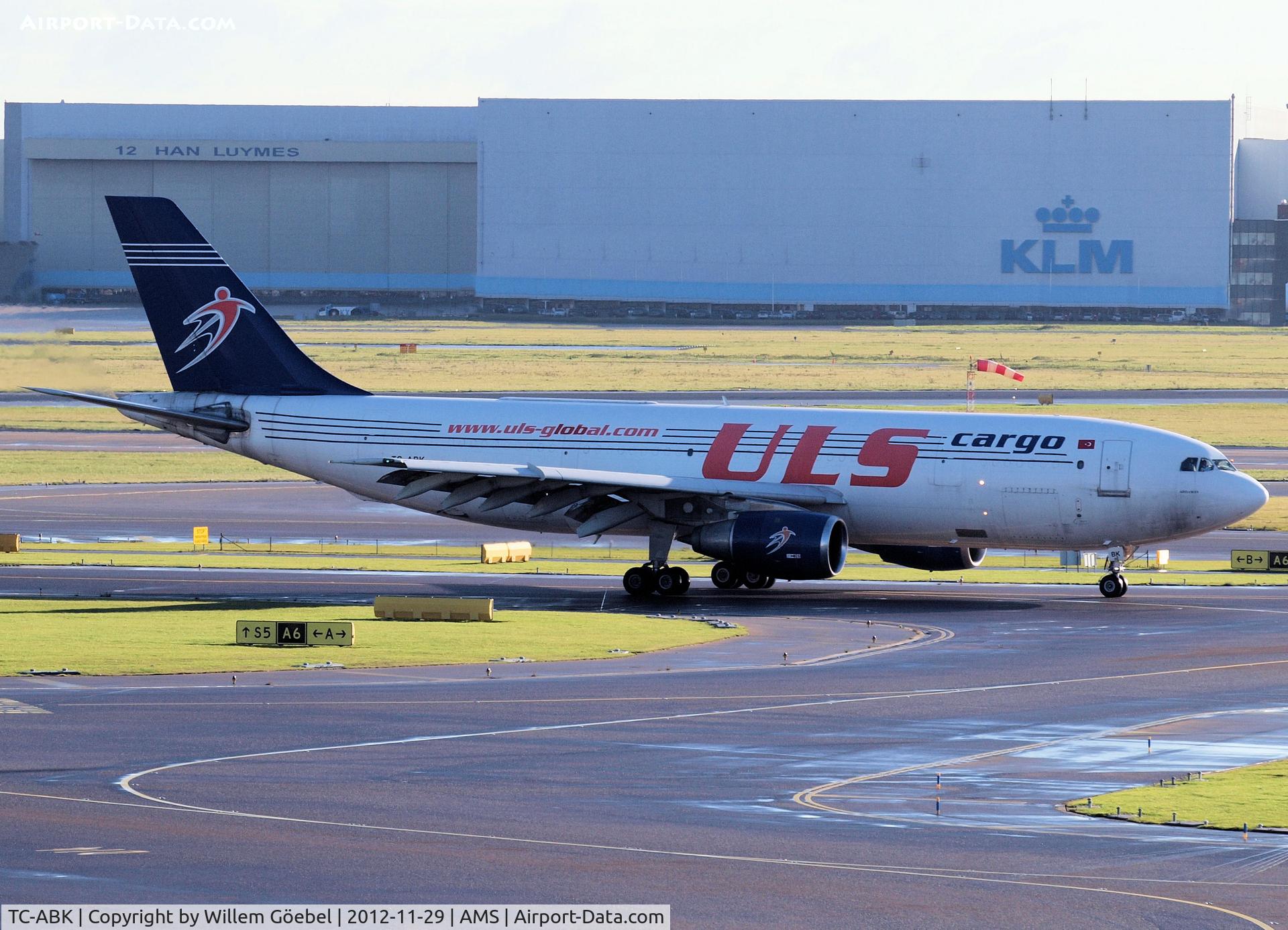 TC-ABK, 1980 Airbus A300B4-203 C/N 101, Taxi to the Cargo gate of Schiphol Airport