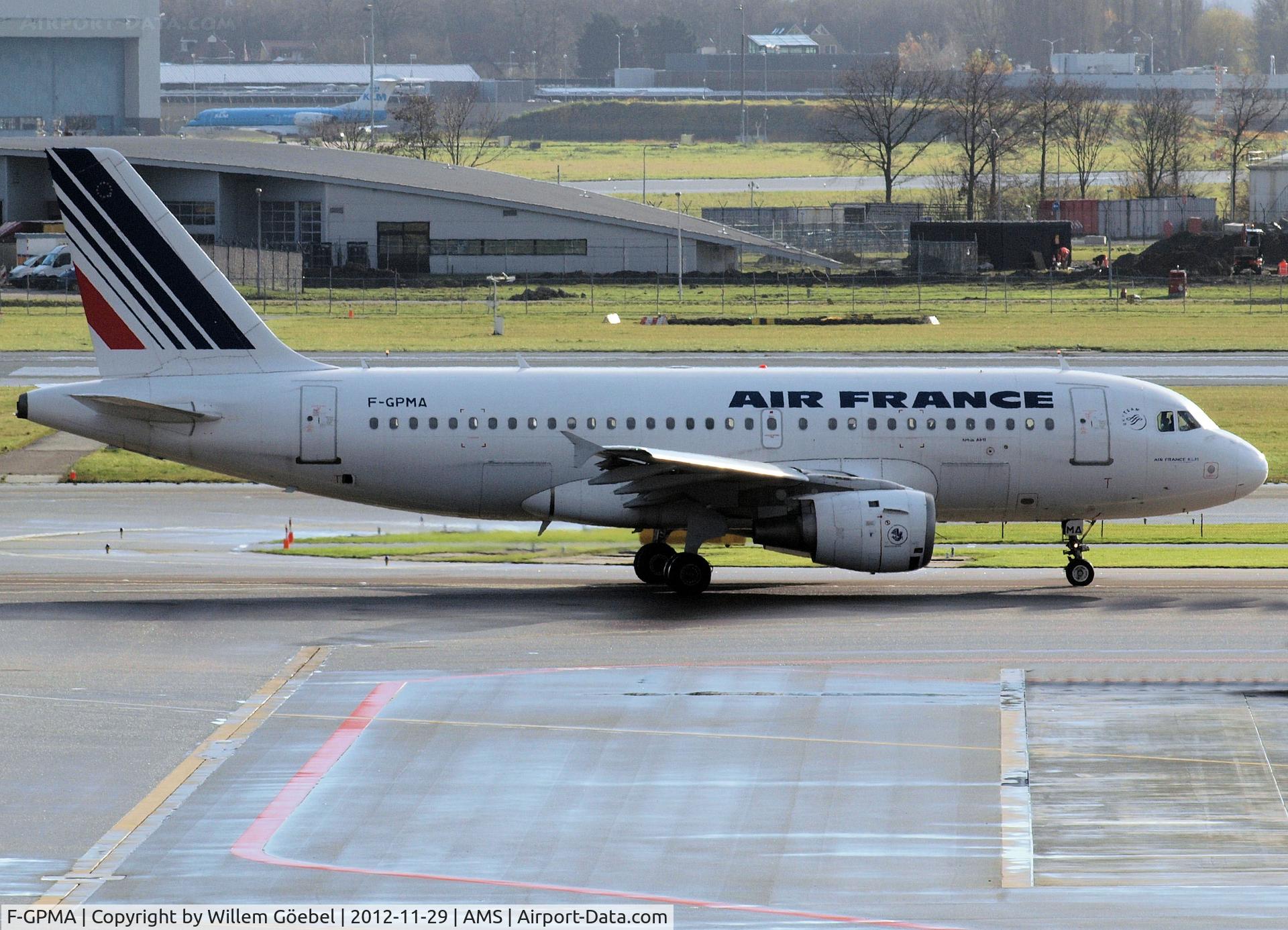 F-GPMA, 1998 Airbus A319-113 C/N 598, Taxi to runway C36 of Schiphol Airport
