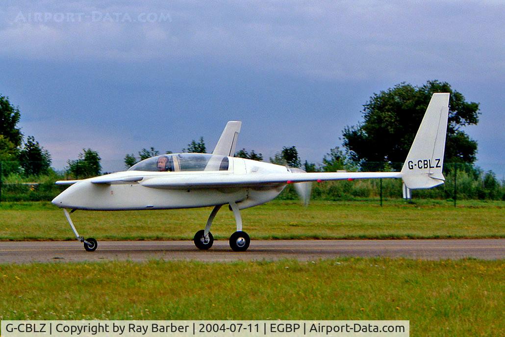 G-CBLZ, 1988 Rutan Long-EZ C/N 1046, Rutan Long-Ez [1046] Kemble~G 11/07/2004. Seen taxiing out for departure.