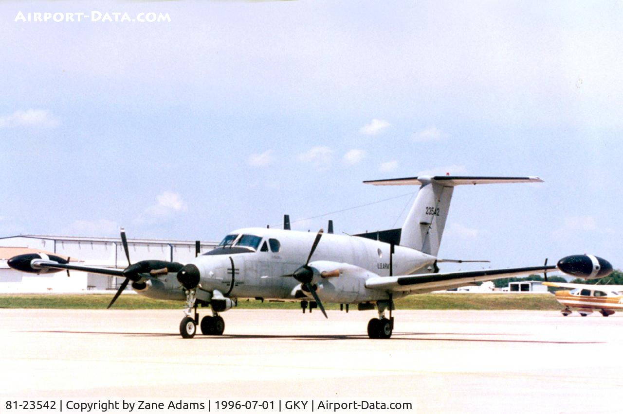 81-23542, 1981 Beechcraft RC-12D C/N BP-023, At Arlington Municipal Airport