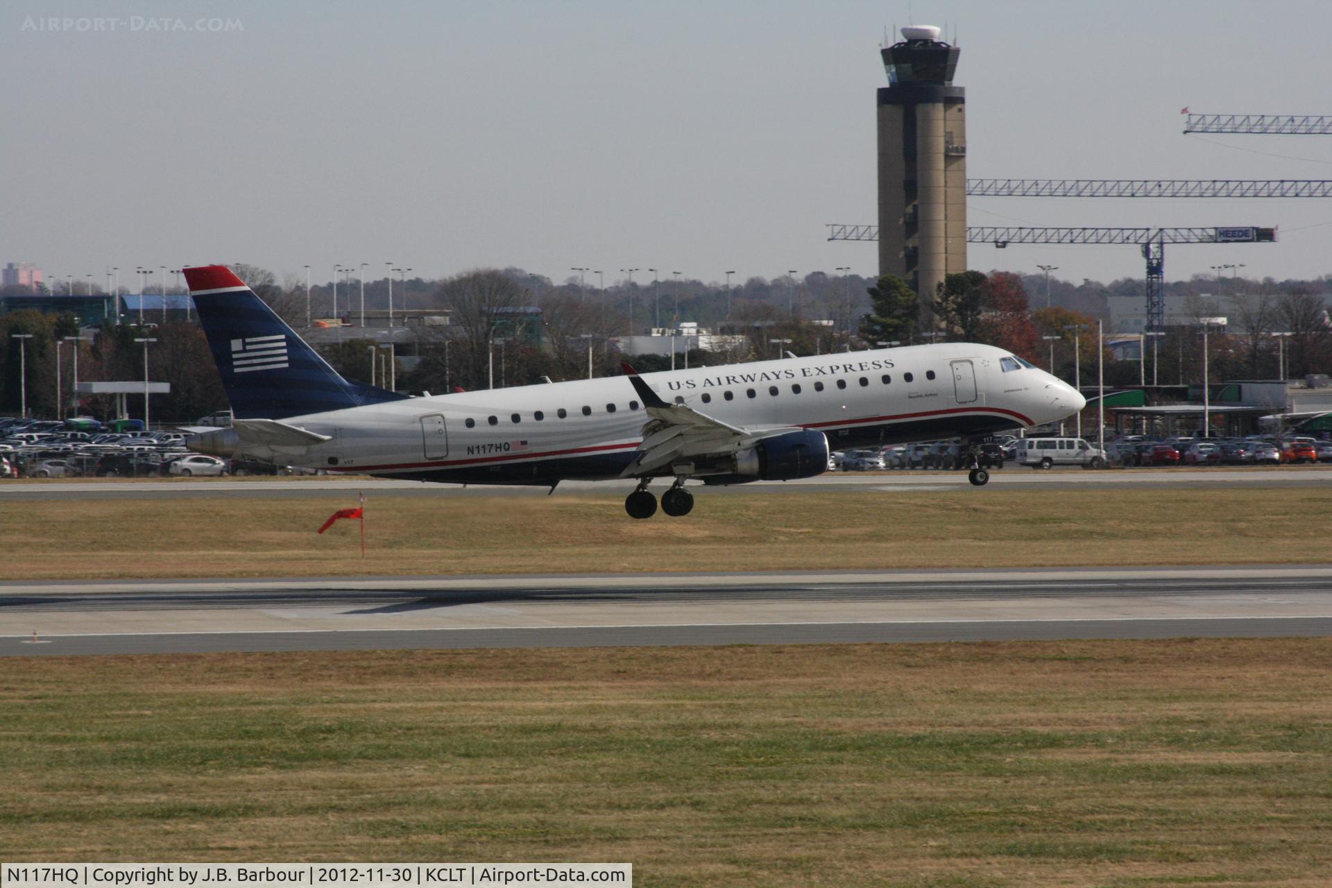 N117HQ, 2007 Embraer 175LR (ERJ-170-200LR) C/N 17000184, Charlotte,NC