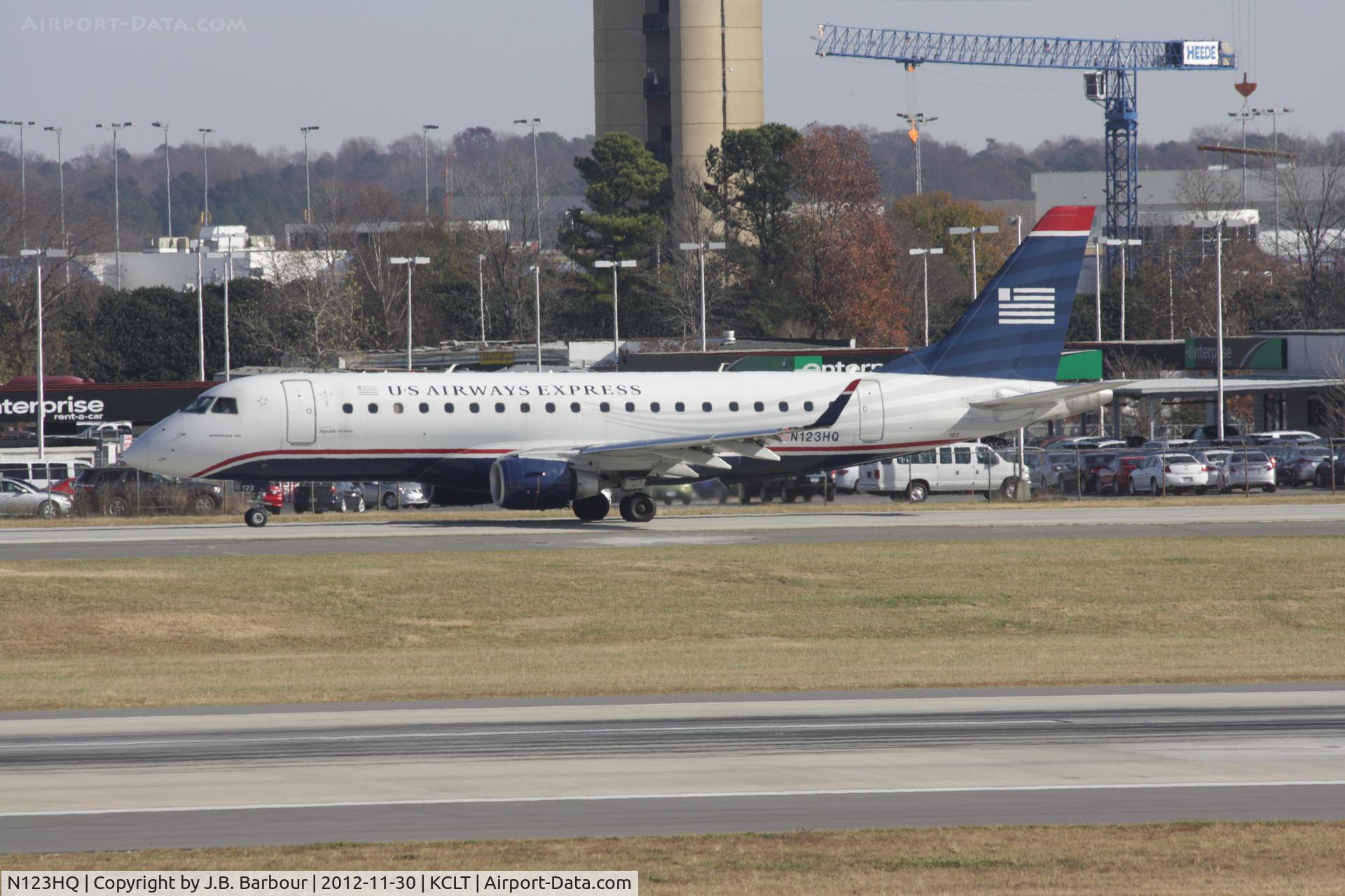 N123HQ, 2007 Embraer 175LR (ERJ-170-200LR) C/N 17000199, Charlotte,NC
