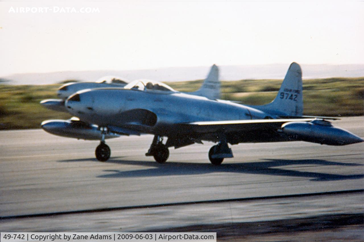 49-742, 1949 Lockheed F-80C Shooting Star C/N 080-330, Photographed on Okinawa @ 1952 -  John Van Dyke photo