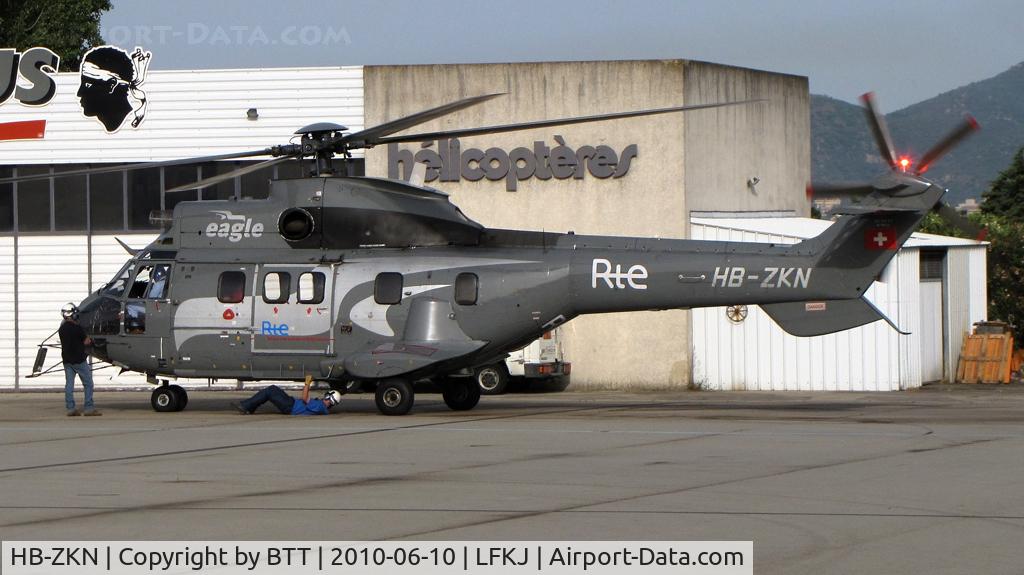 HB-ZKN, 2008 Aérospatiale AS-332C-1 Super Puma C/N 9010, Departure for aerials power lines inspection