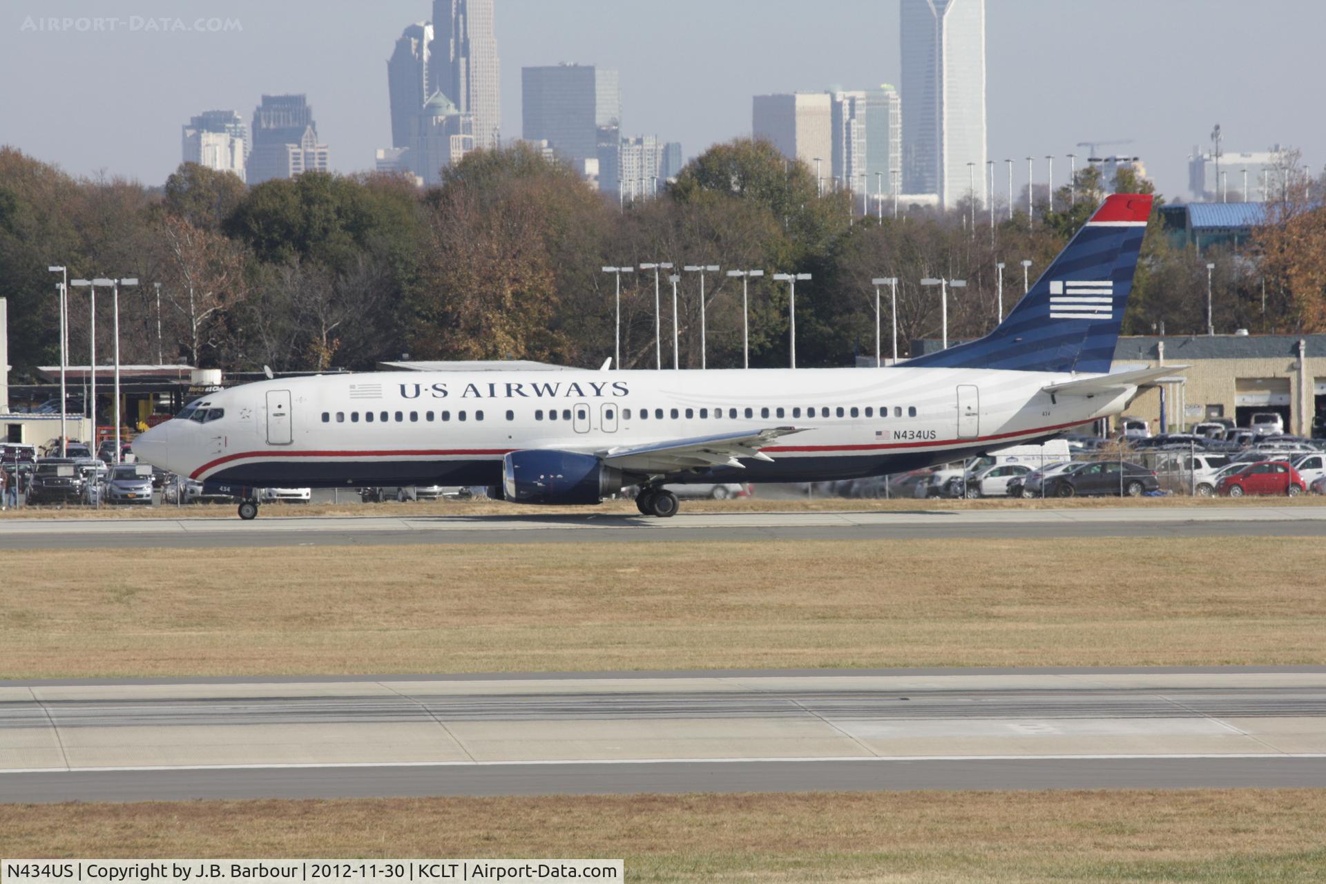 N434US, 1990 Boeing 737-4B7 C/N 24556, Charlotte, NC