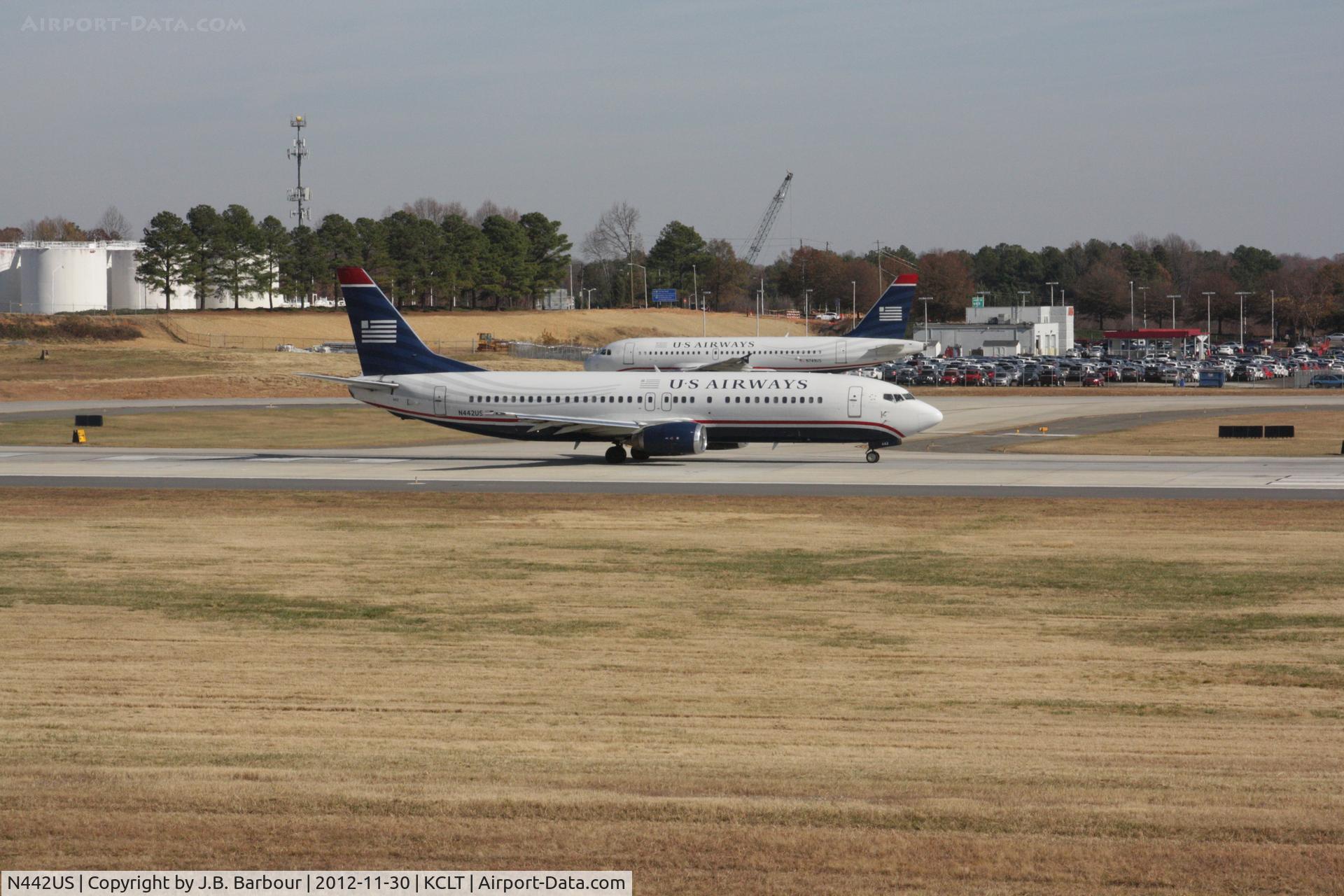 N442US, 1990 Boeing 737-4B7 C/N 24841, Charlotte, NC