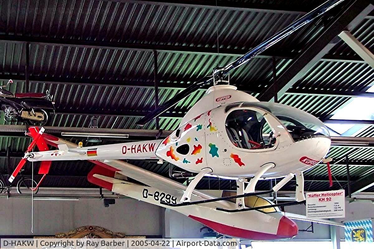 D-HAKW, 1992 Kueffer KW 92 C/N 92001, Rotorway Exec 92 [92001]  Sinsheim~D 22/04/2005. Marketed as a Kueffer KW.92.