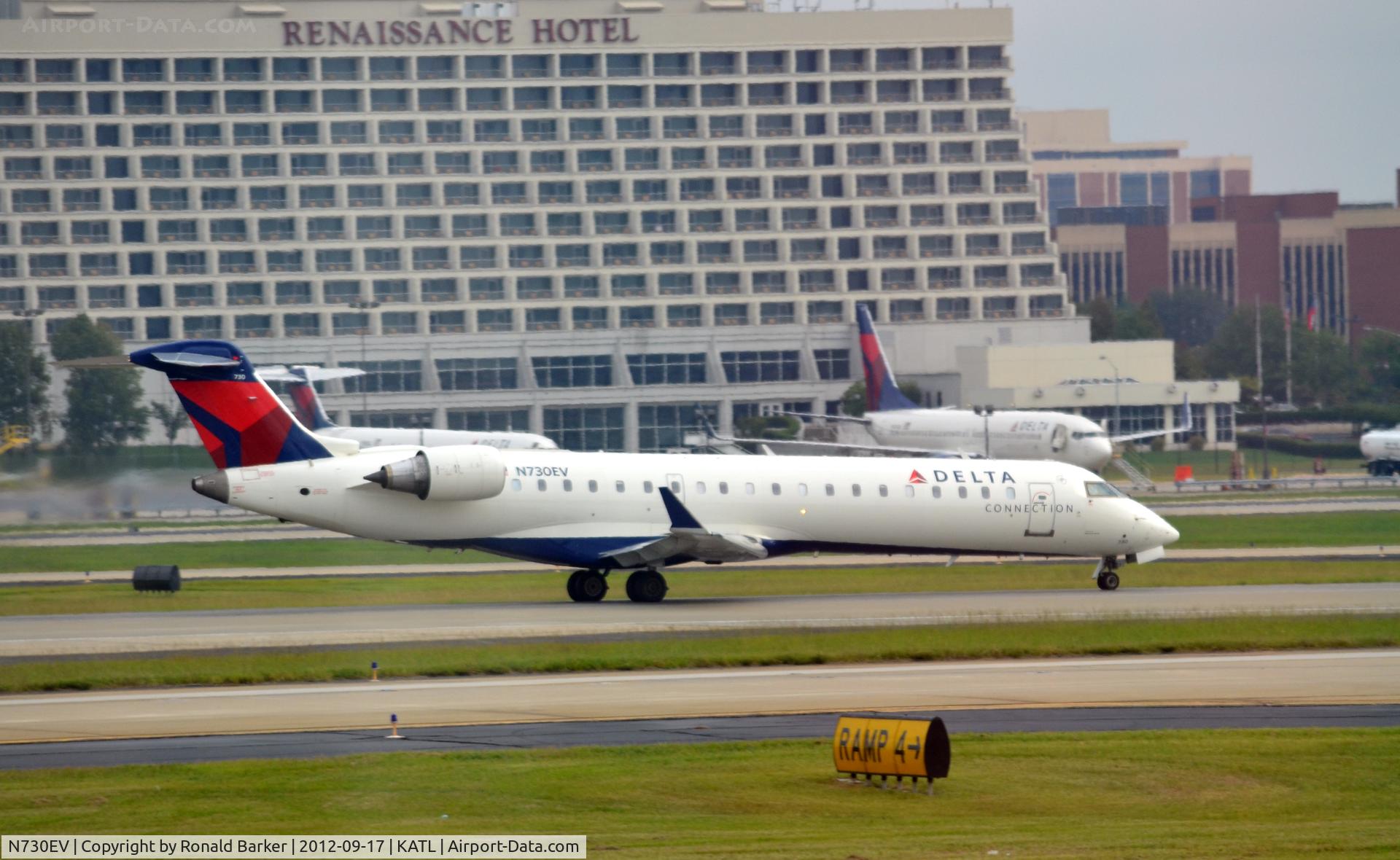 N730EV, 2004 Bombardier CRJ-701 (CL-600-2C10) Regional Jet C/N 10141, Taxi ATL