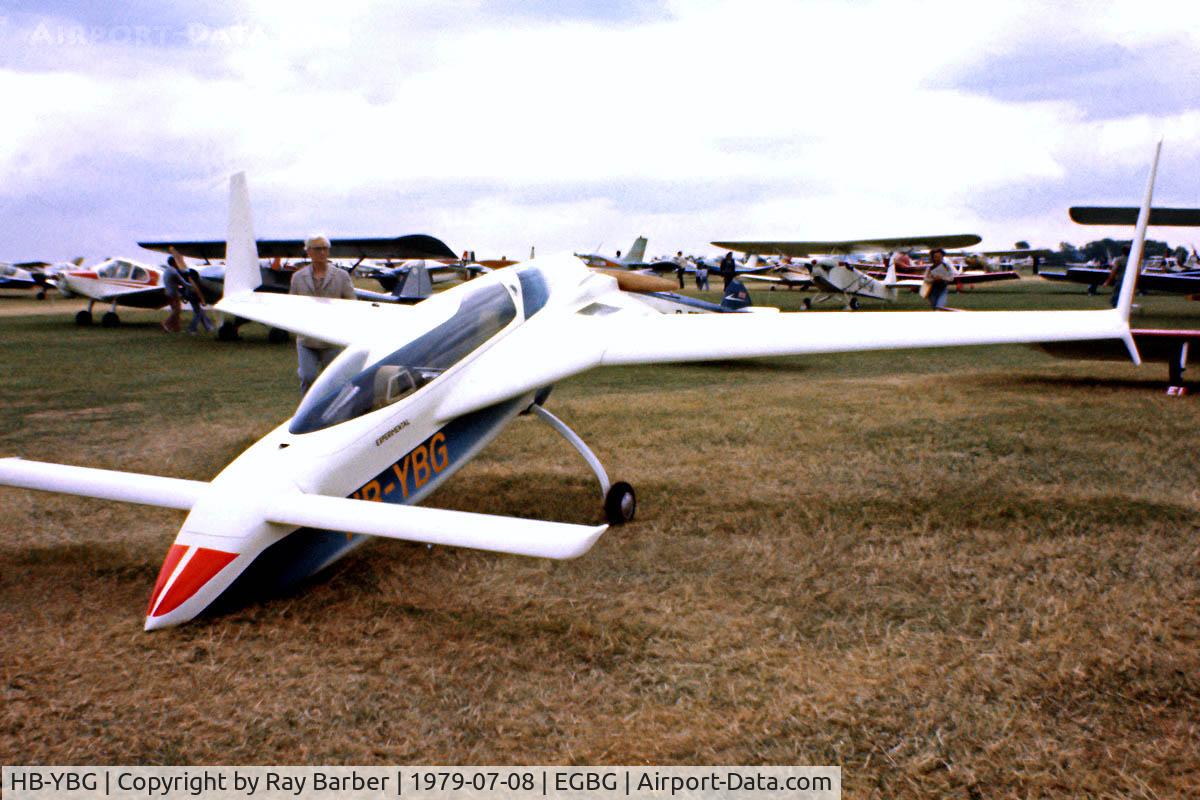 HB-YBG, 1978 Rutan VariEze C/N 1236, Rutan Varieze [1236] Leicester~G 08/07/1979. Image taken from a slide.