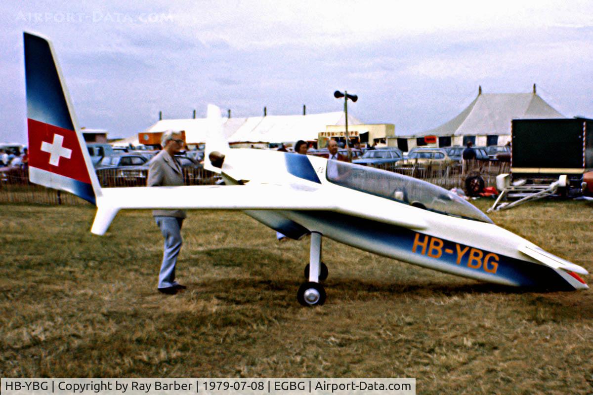 HB-YBG, 1978 Rutan VariEze C/N 1236, Rutan Varieze [1236] Leicester~G 08/07/1979. Image taken from a slide.