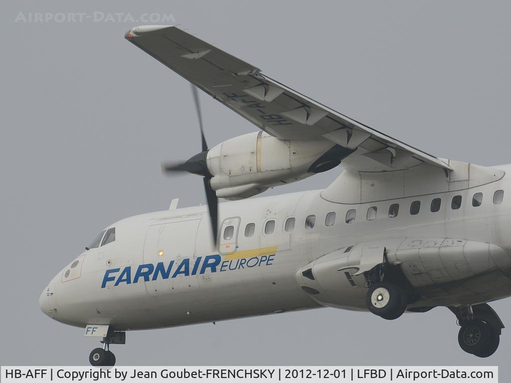 HB-AFF, 1991 ATR 42-320 C/N 264, from XMF, charter team football club FC Sochaux landing 23