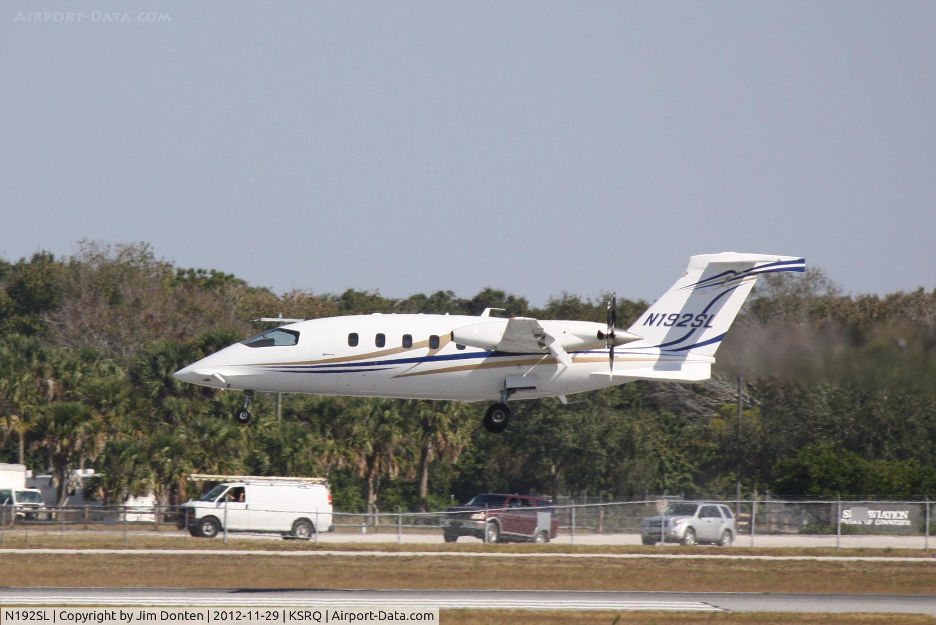 N192SL, 2009 Piaggio P-180 Avanti C/N 1199, Piaggio P.180 Avanti (N192SL) arrives at Sarasota-Bradenton International Airport