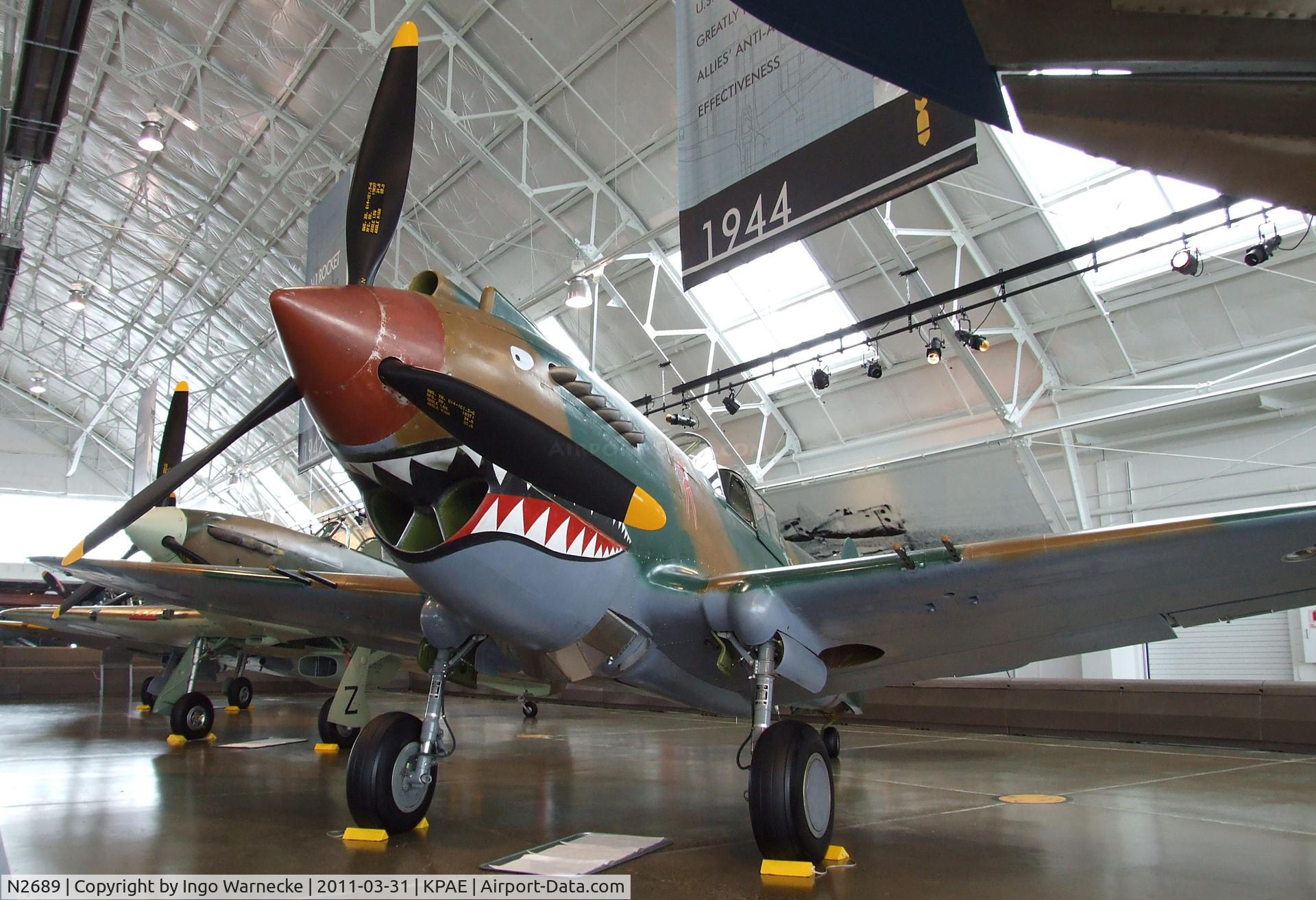 N2689, 1941 Curtiss P-40C Warhawk C/N 16166, Curtiss P-40C Warhawk at the Flying Heritage Collection, Everett WA