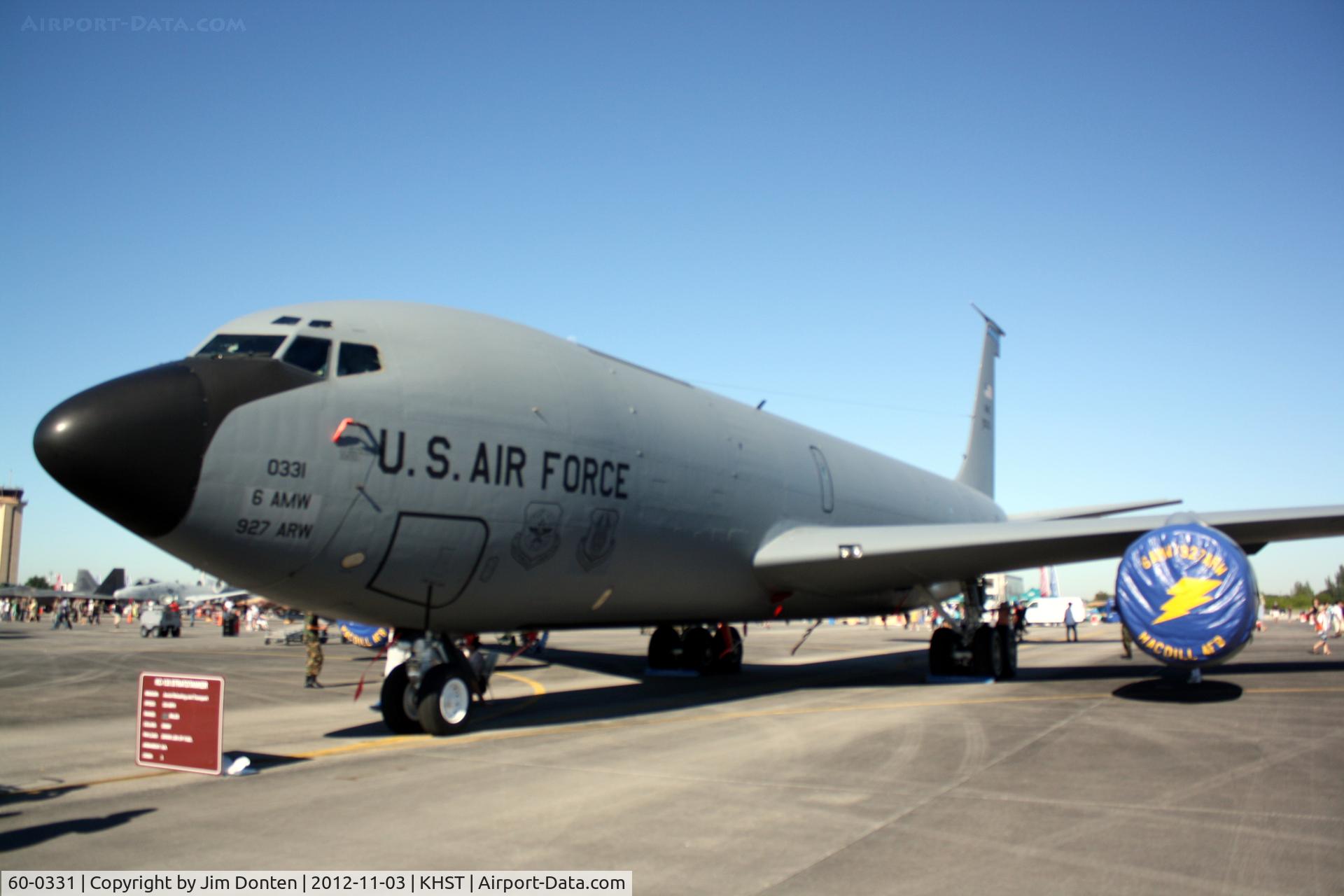 60-0331, 1960 Boeing KC-135R Stratotanker C/N 18106, KC-135 Stratotanker (60-0331) of the 6th Air Mobility Wing/927th Air Refueling Wing at MacDill Air Force Base sits on static display at Wings over Homestead