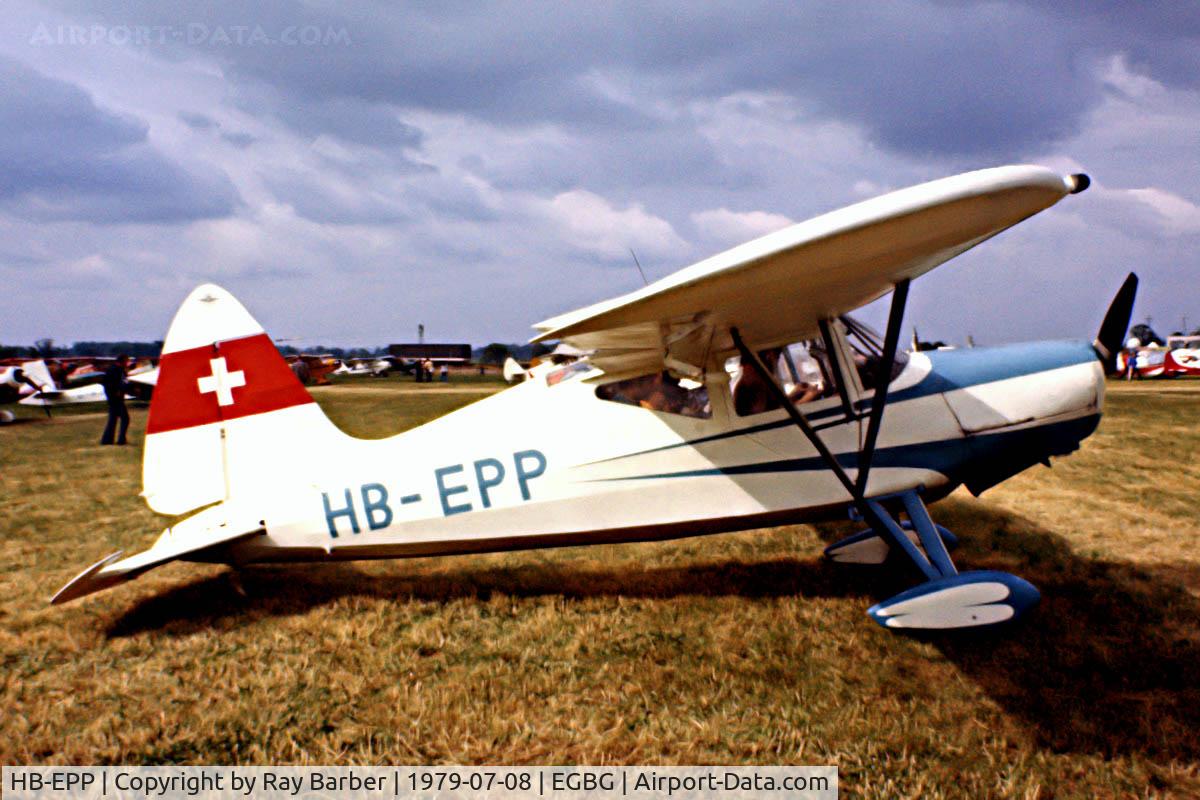 HB-EPP, 1951 SAI KZ VII U-8 C/N 193, S.A.I KZ.VII U-4 Laerke [193] Leicester~G 08/07/1979. Image taken from a slide.
