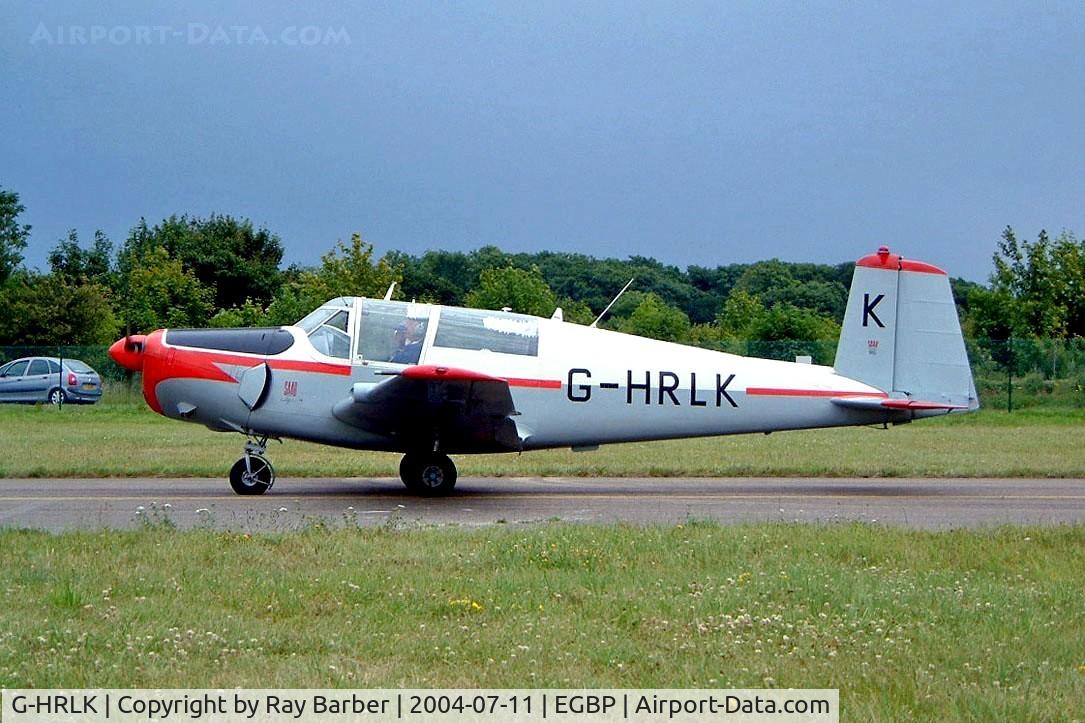 G-HRLK, 1959 Saab 91D-2 Safir C/N 91-376, Saab S.91D Safir [91-376] Kemble~G 11/07/2004