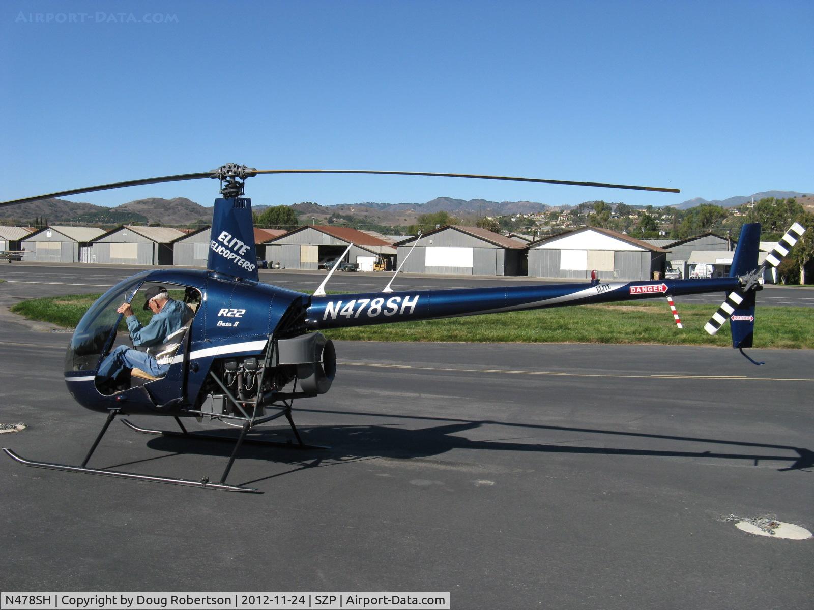 N478SH, 2006 Robinson R22 Beta C/N 4056, 2006 Robinson R22 BETA II, Lycoming O-360-J2A derated to 131 Hp