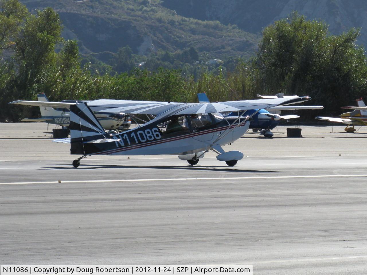 N11086, 1965 Champion 7ECA Citabria C/N 7ECA103, 1965 Champion 7ECA CITABRIA, Continental O-200 100 Hp engine change from original Lycoming O-235 115 Hp, takeoff roll Rwy 22