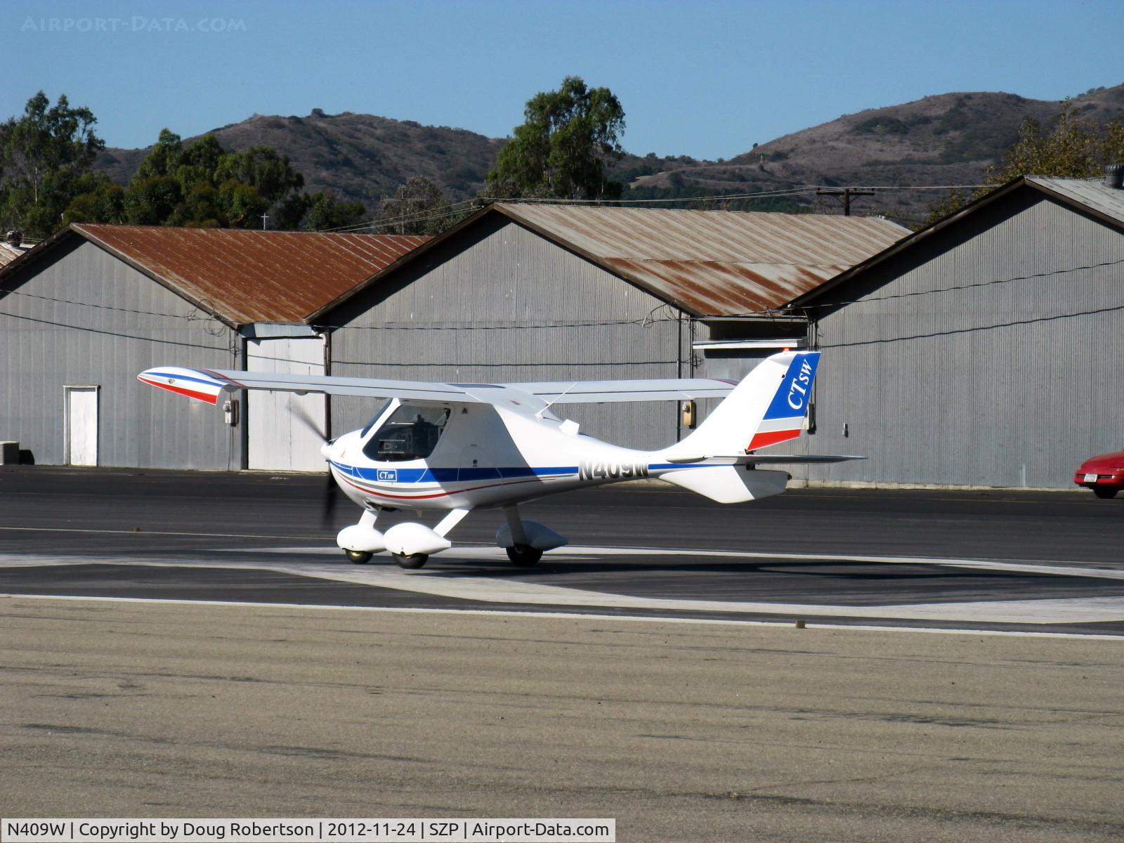 N409W, 2006 Flight Design CTSW C/N 06-07-06, 2006 Flight Design Gmbh CTSW, Rotax 912ULS 100 Hp, takeoff roll Rwy 22