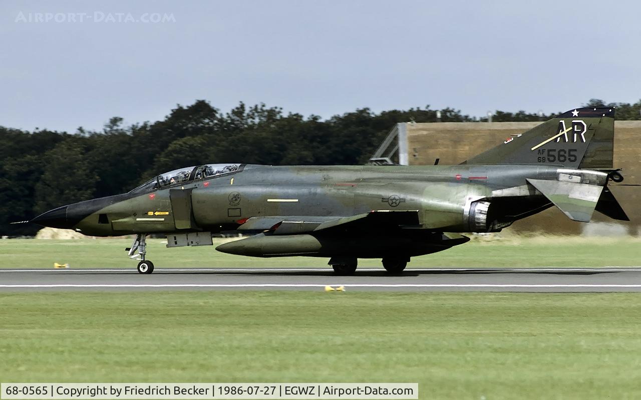 68-0565, 1968 McDonnell Douglas F-4E Phantom II C/N 3457, decelerating after touchdown