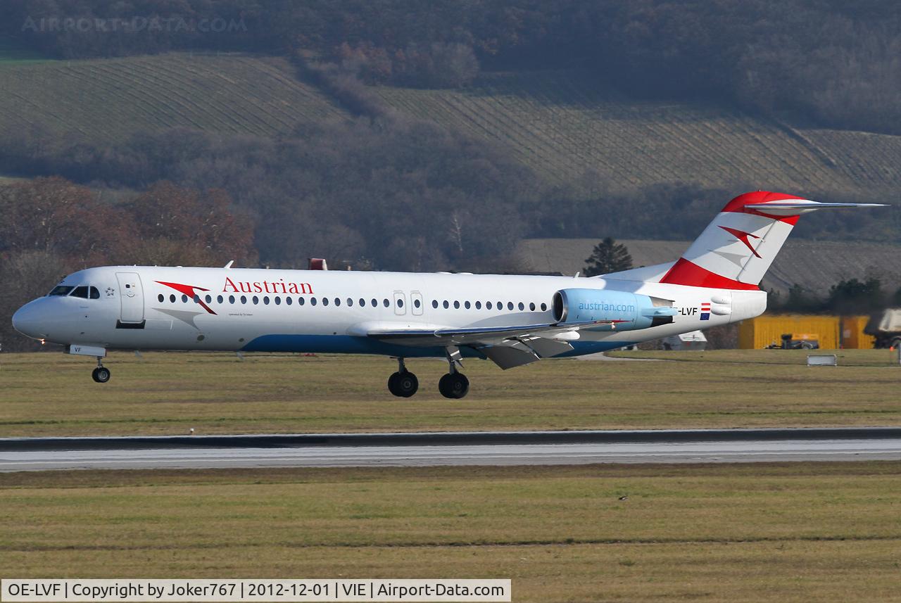 OE-LVF, 1993 Fokker 100 (F-28-0100) C/N 11483, Austrian Airlines