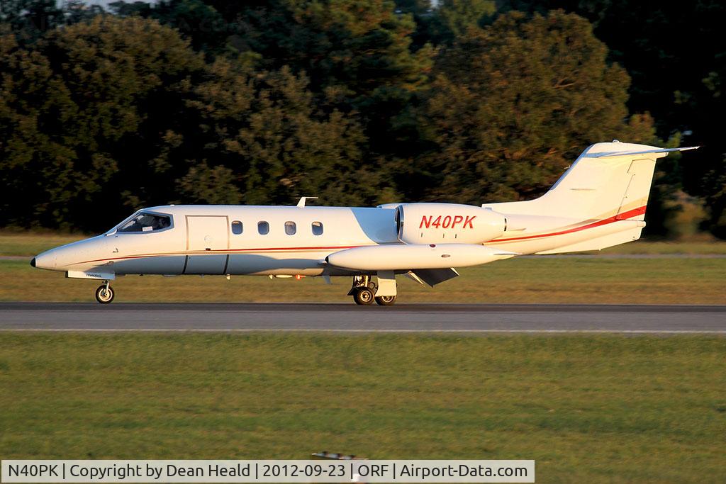 N40PK, 1979 Gates Learjet Corp. 35A C/N 260, Rolling out on RWY 5 after arrival from Laurence G Hanscom Field (KBED) - Bedford, MA.