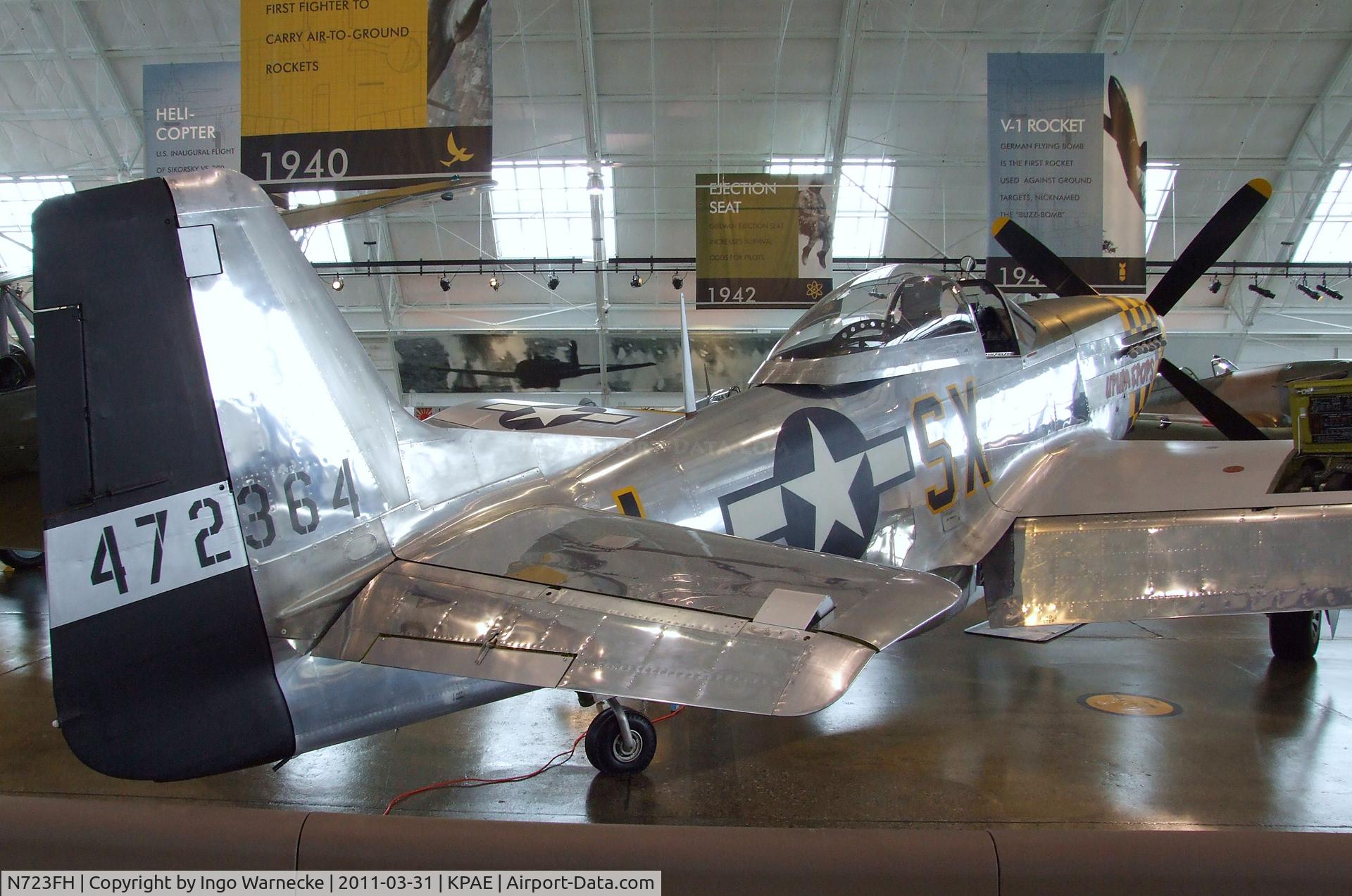 N723FH, 1944 North American P-51D Mustang C/N 44-72364, North American P-51D Mustang at the Flying Heritage Collection, Everett WA