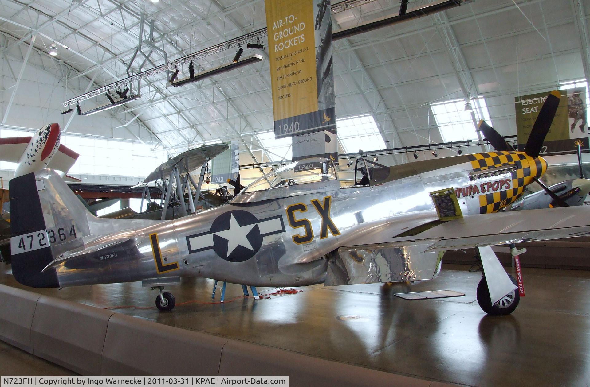 N723FH, 1944 North American P-51D Mustang C/N 44-72364, North American P-51D Mustang at the Flying Heritage Collection, Everett WA
