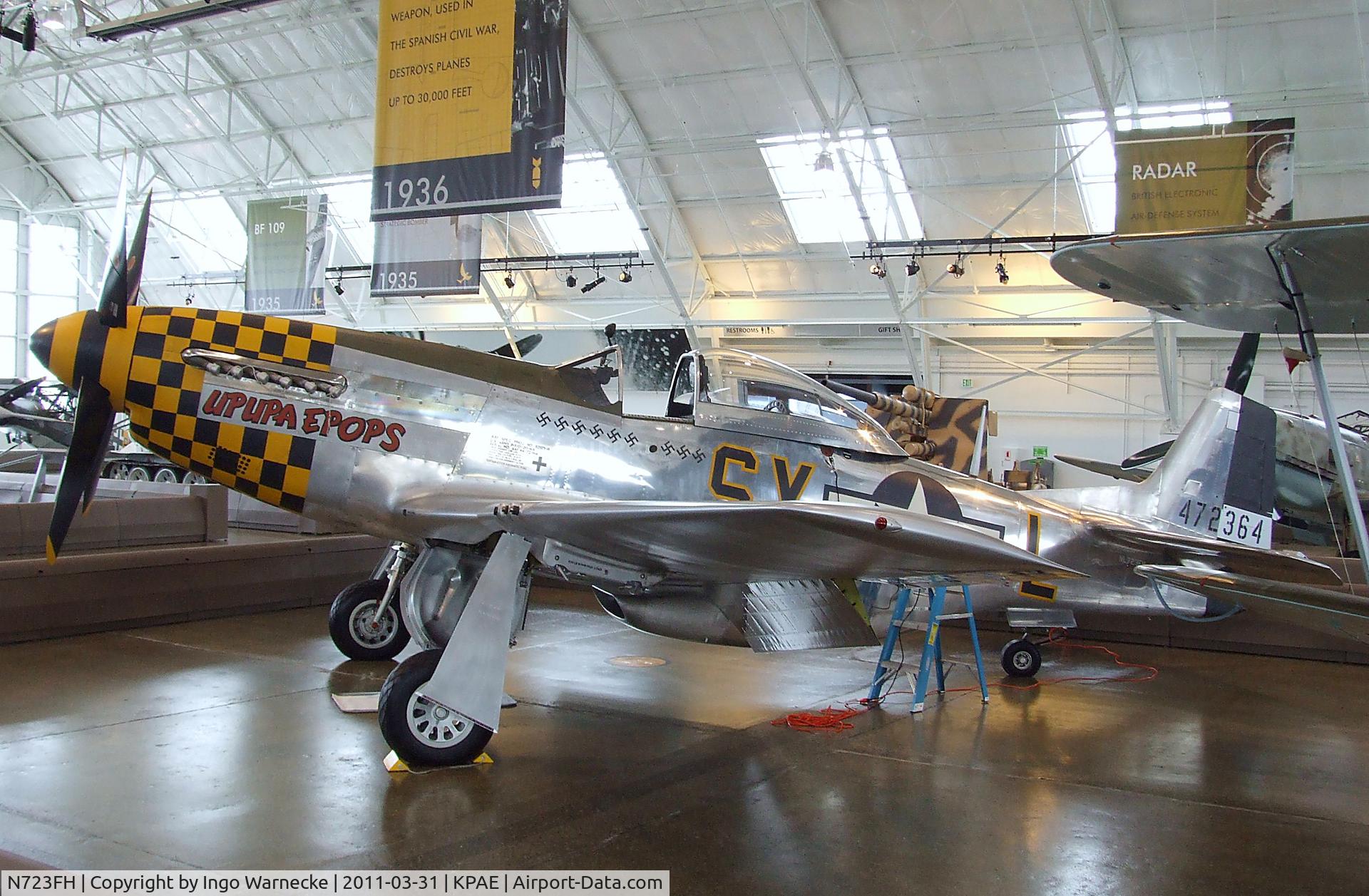 N723FH, 1944 North American P-51D Mustang C/N 44-72364, North American P-51D Mustang at the Flying Heritage Collection, Everett WA