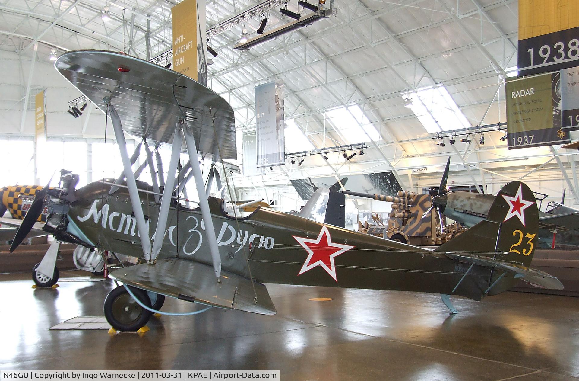 N46GU, 1944 Polikarpov Po-2 C/N 641543, Polikarpov Po-2 at the Flying Heritage Collection, Everett WA