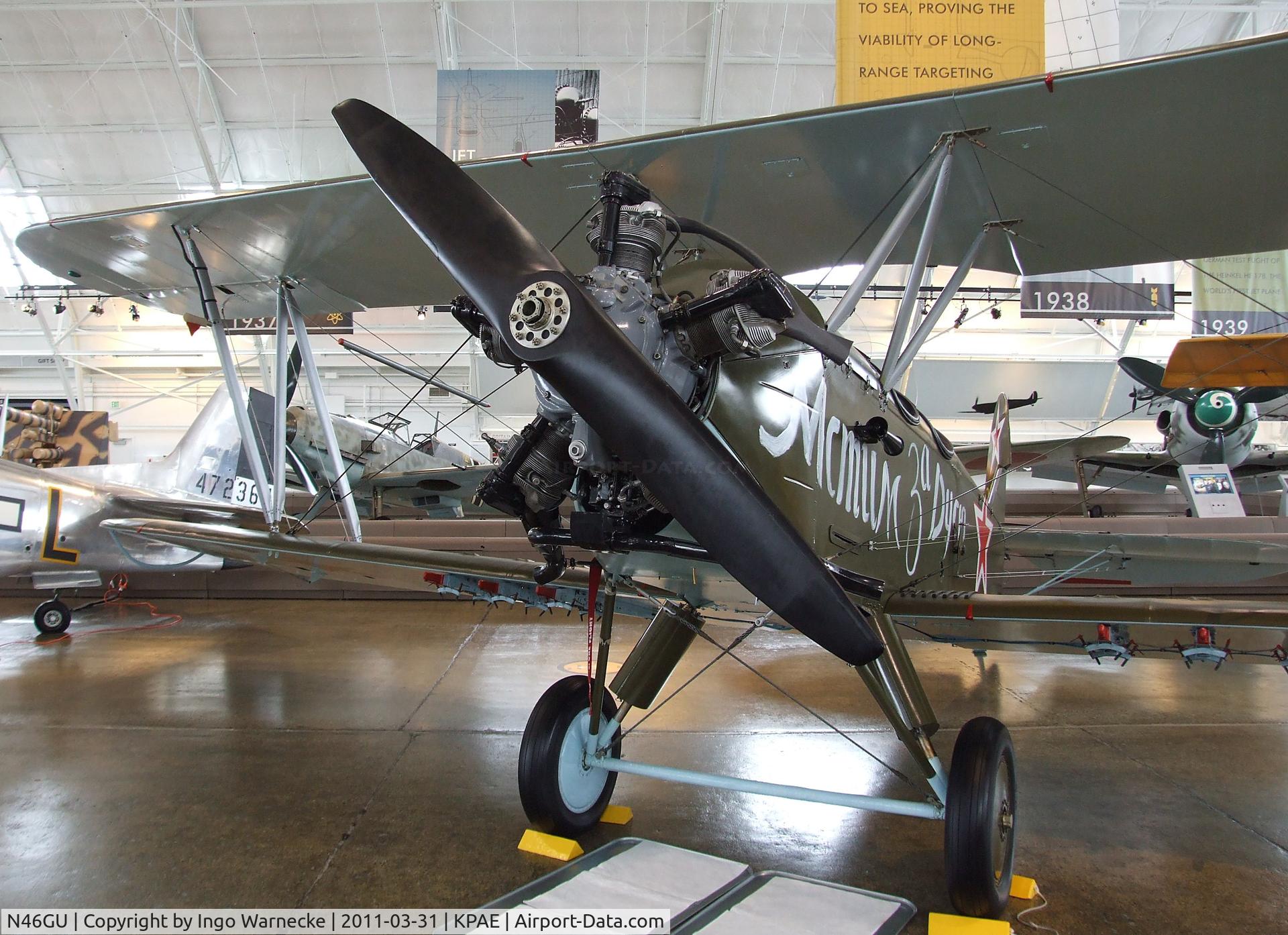 N46GU, 1944 Polikarpov Po-2 C/N 641543, Polikarpov Po-2 at the Flying Heritage Collection, Everett WA
