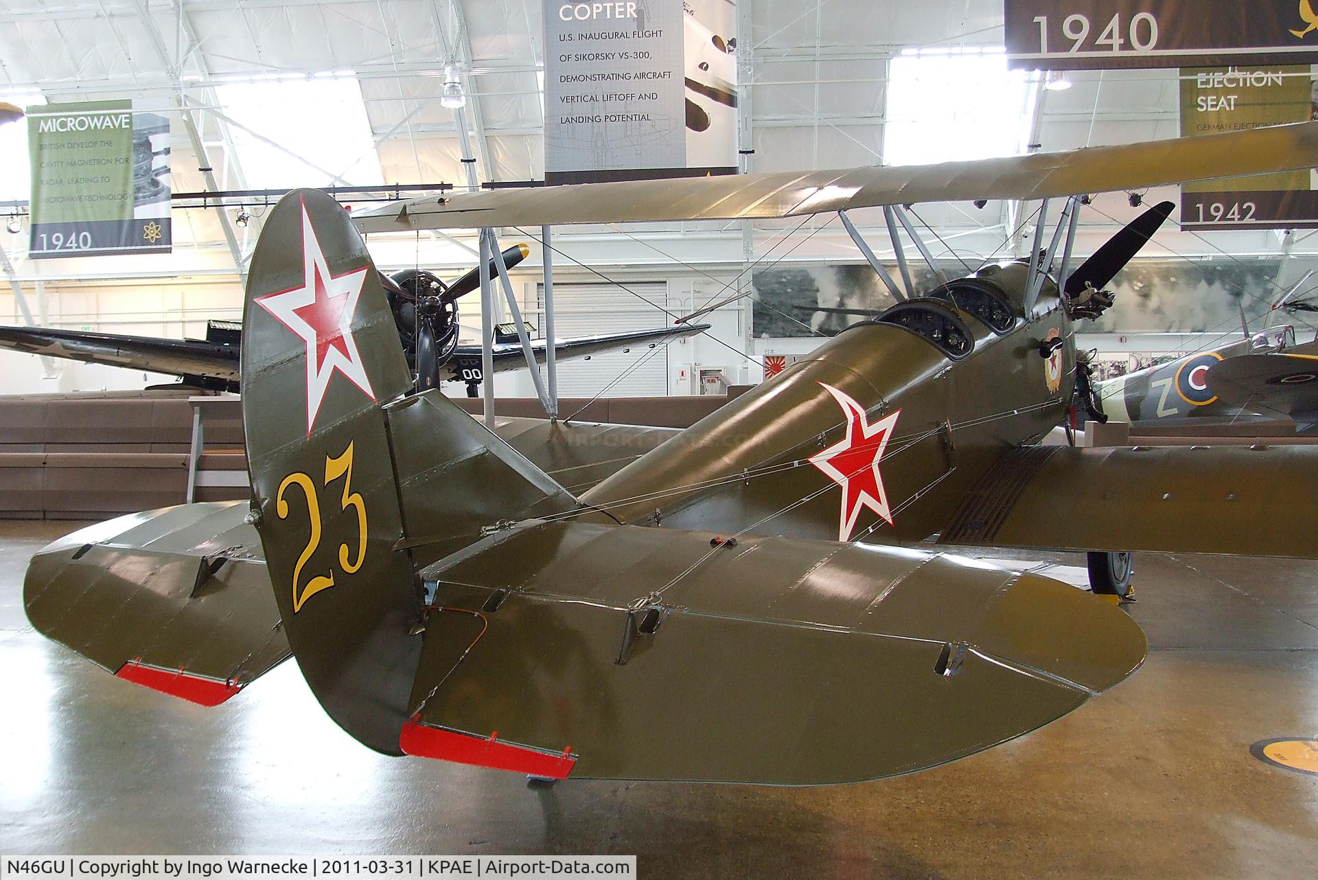 N46GU, 1944 Polikarpov Po-2 C/N 641543, Polikarpov Po-2 at the Flying Heritage Collection, Everett WA
