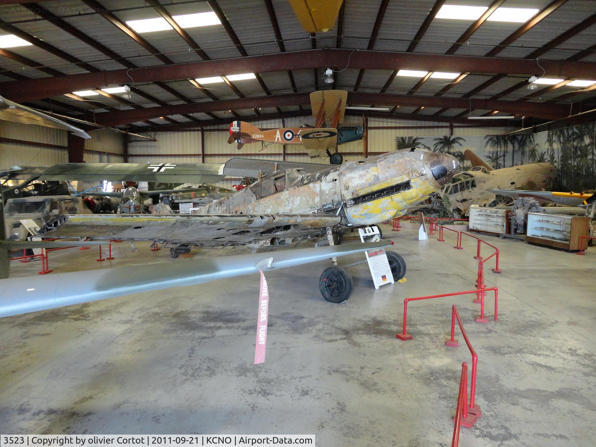 3523, 1939 Messerschmitt Bf-109E-7 C/N 3523, planes of fame museum