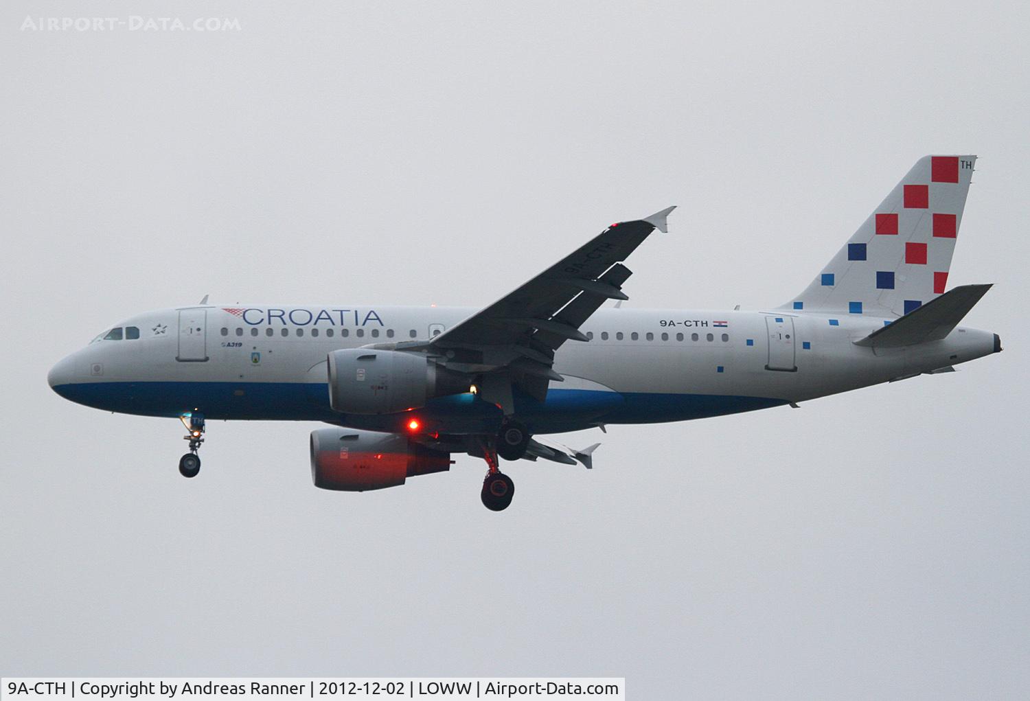 9A-CTH, 1998 Airbus A319-112 C/N 833, Croatia Airlines Airbus A319
