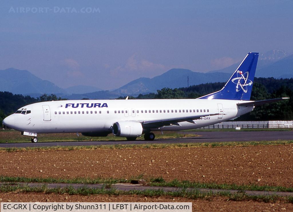EC-GRX, 1989 Boeing 737-46B C/N 24123, Ready for take off rwy 02