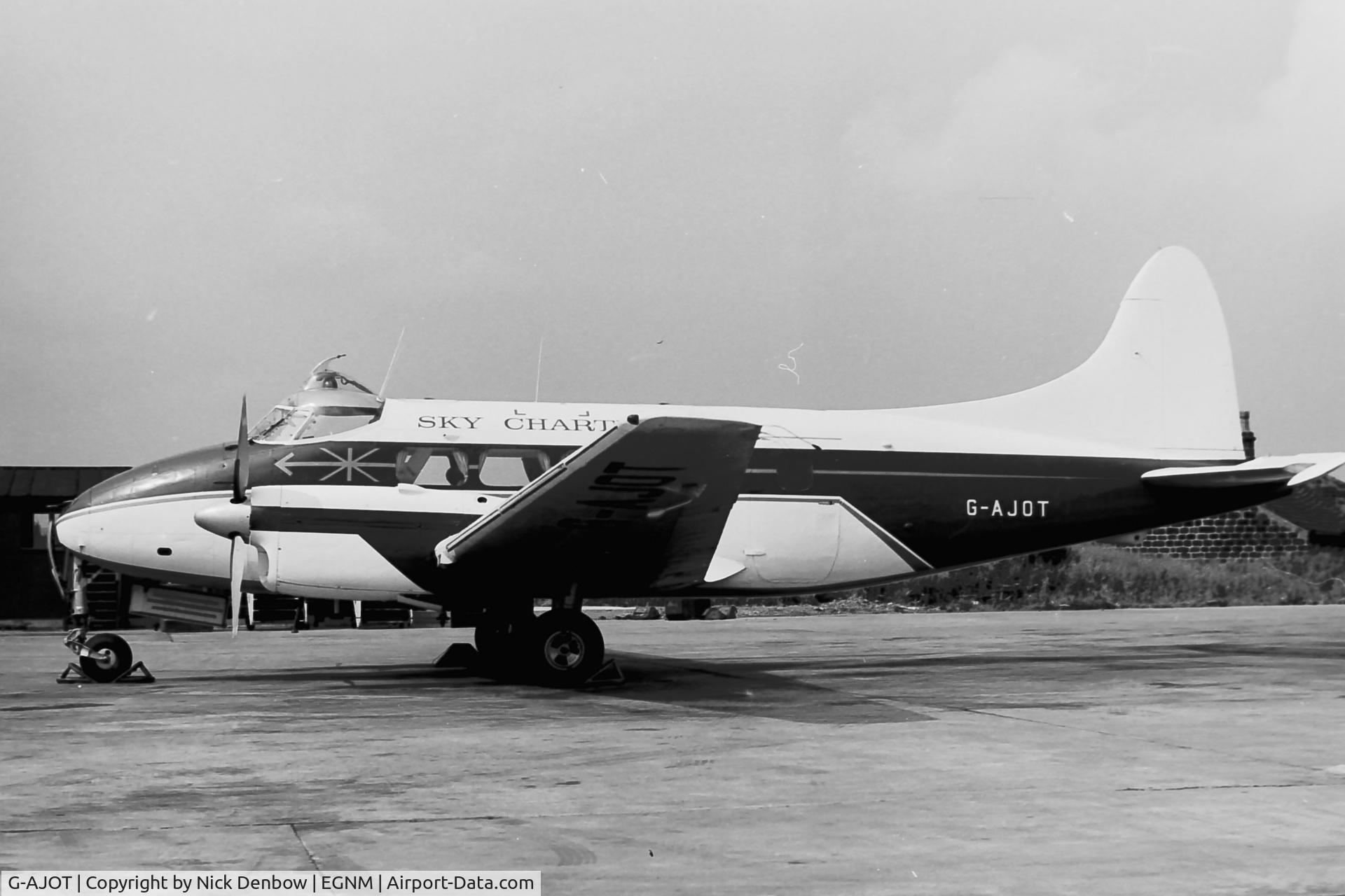 G-AJOT, De Havilland DH-104 Dove 1B C/N 04051, DH Dove at Yeadon, operated by Sky Charters, taken in around 1964