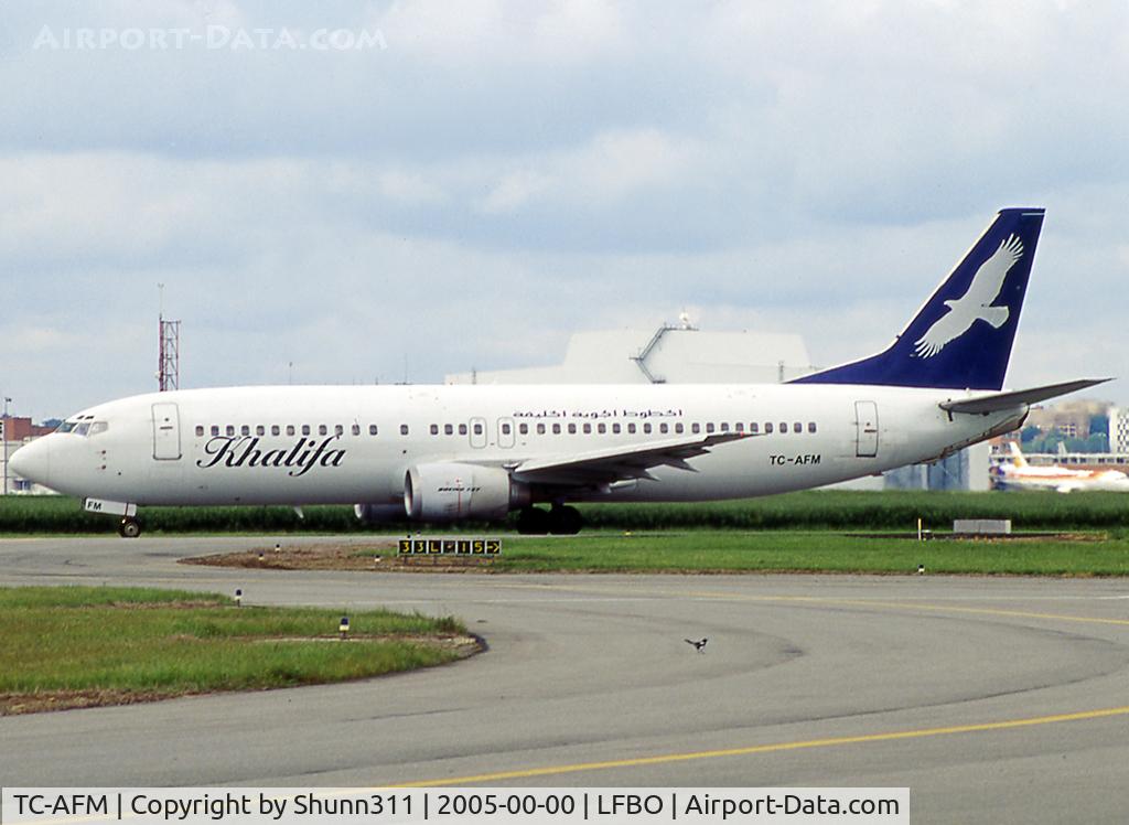 TC-AFM, 1992 Boeing 737-4Q8 C/N 26279, Taxiing holding point rwy 32R for departure...