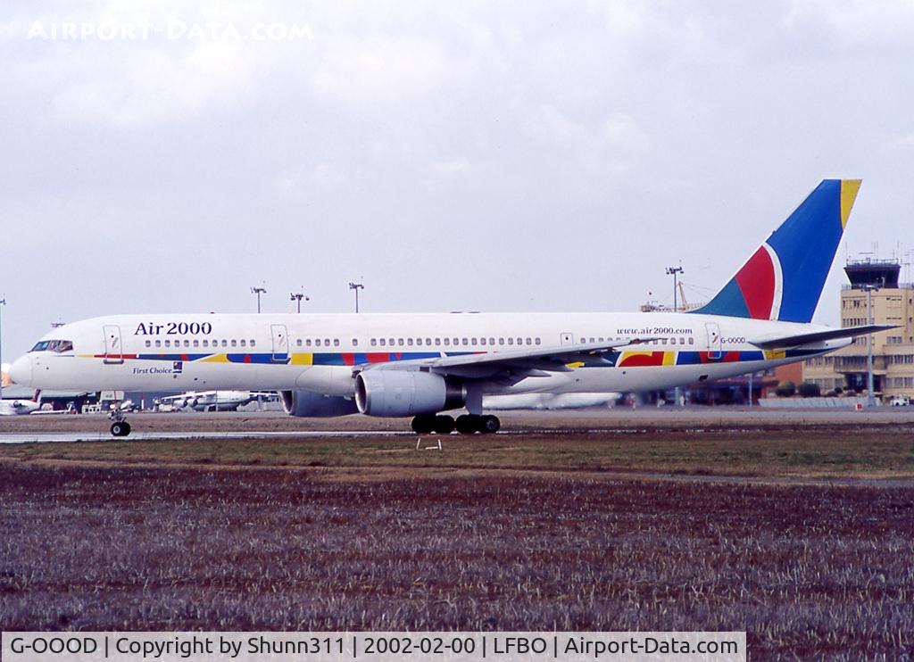 G-OOOD, 1988 Boeing 757-28A C/N 24235, Lining up rwy 32R for departure in 2nd c/s