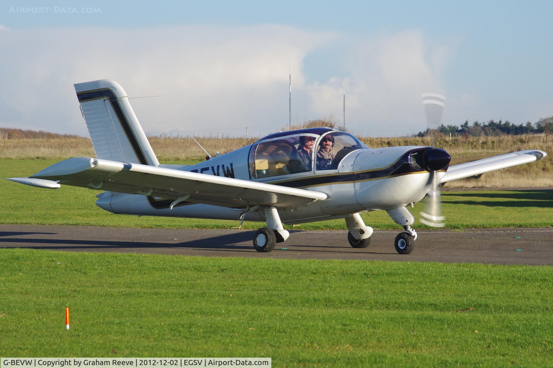 G-BEVW, 1977 Socata Rallye 150ST C/N 2928, Just landed at Old Buckenham.