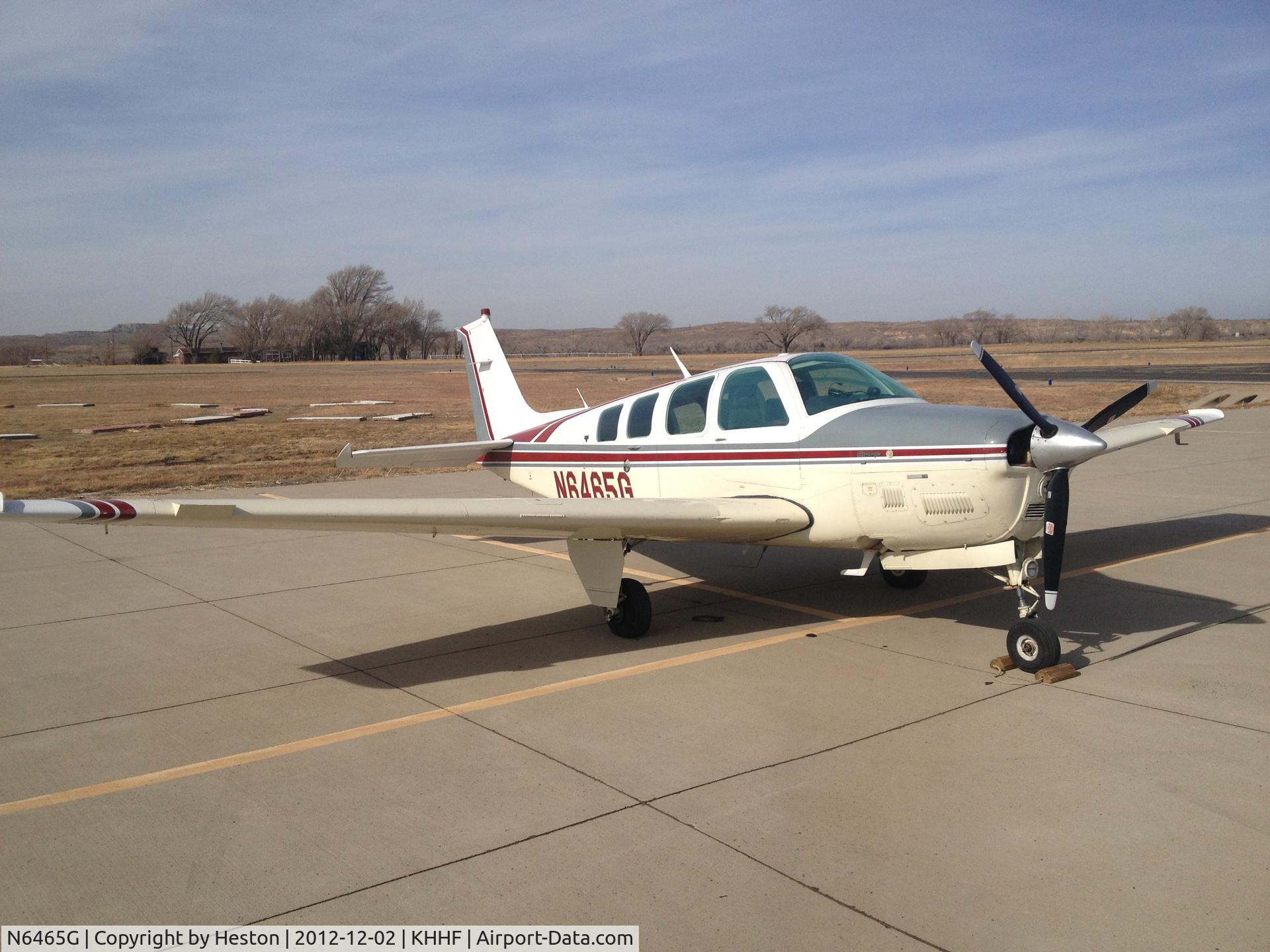 N6465G, 1982 Beech B36TC Bonanza C/N EA-305, @ KHHF 2-December 2012