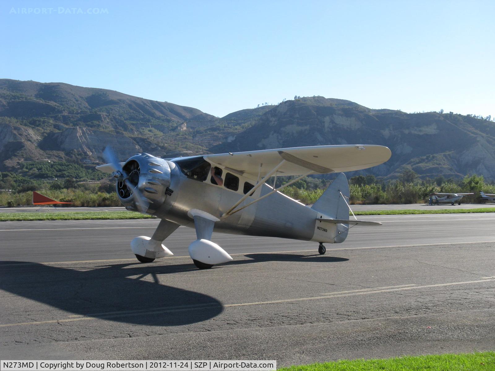 N273MD, 2008 Dickenson Howard DGA-21 (Replicate) C/N 001, 2008 DICKENSON HOWARD DGA-21 'Mr. DICKENSON', P&W R-1340-57 Wasp 600 Hp radial, taxi with friendly wave-Thanks, Bruce!