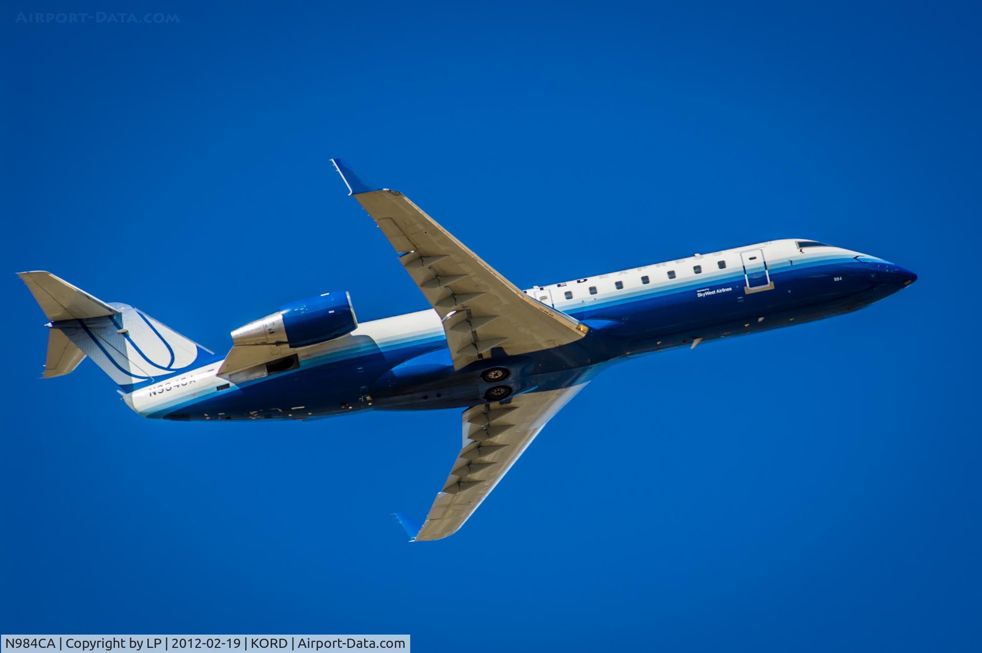 N984CA, 1997 Canadair CRJ-100ER (CL-600-2B19) C/N 7171, Departing O'Hare International Airport