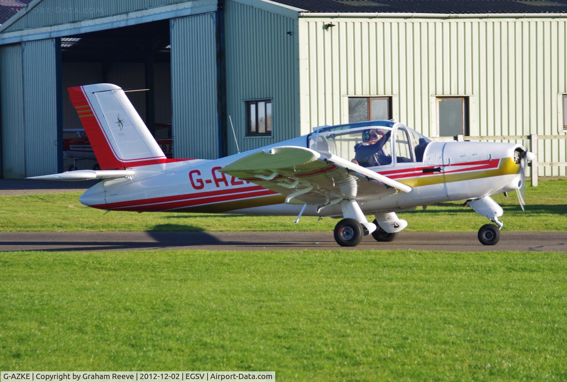 G-AZKE, 1972 Socata MS-880B Rallye Club C/N 1950, Just landed.