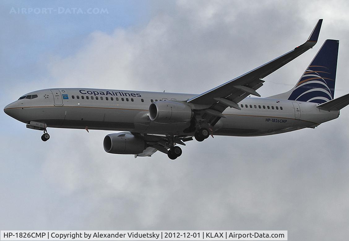 HP-1826CMP, 2012 Boeing 737-86N C/N 38031, Landing at the LAX.
