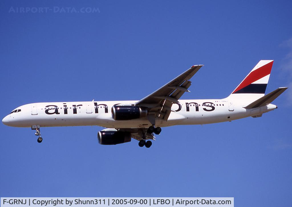 F-GRNJ, 2000 Boeing 757-23N C/N 30887, Landing rwy 32L