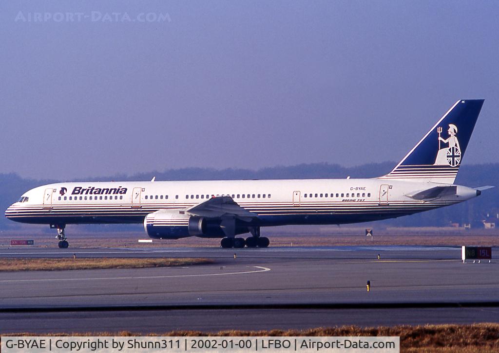 G-BYAE, 1992 Boeing 757-204 C/N 26964, Lining up rwy 14L for departure...