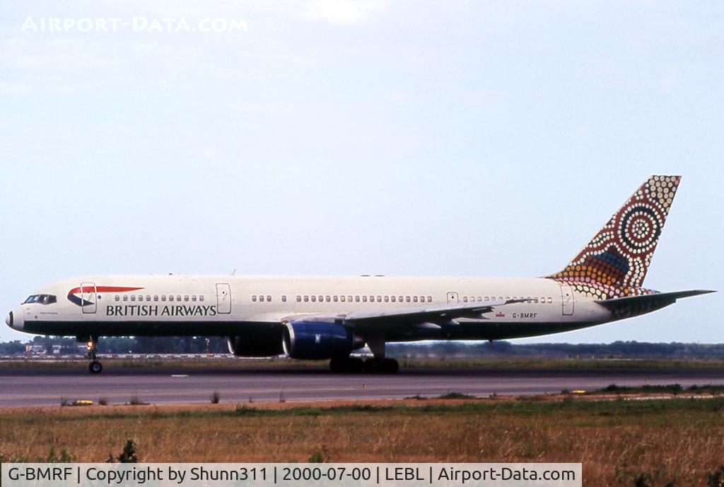G-BMRF, 1988 Boeing 757-236/SF C/N 24101, Waiting before lining up rwy 20 for departure... in Water Dreaming c/s