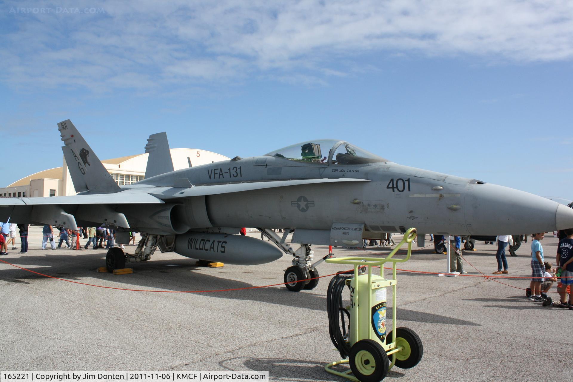 165221, McDonnell Douglas F/A-18C Hornet C/N 1404/C446, An F-18 Hornet from the Strike Fighter Squadron 131 at Naval Station Oceana sits on static display at MacDill Air Fest