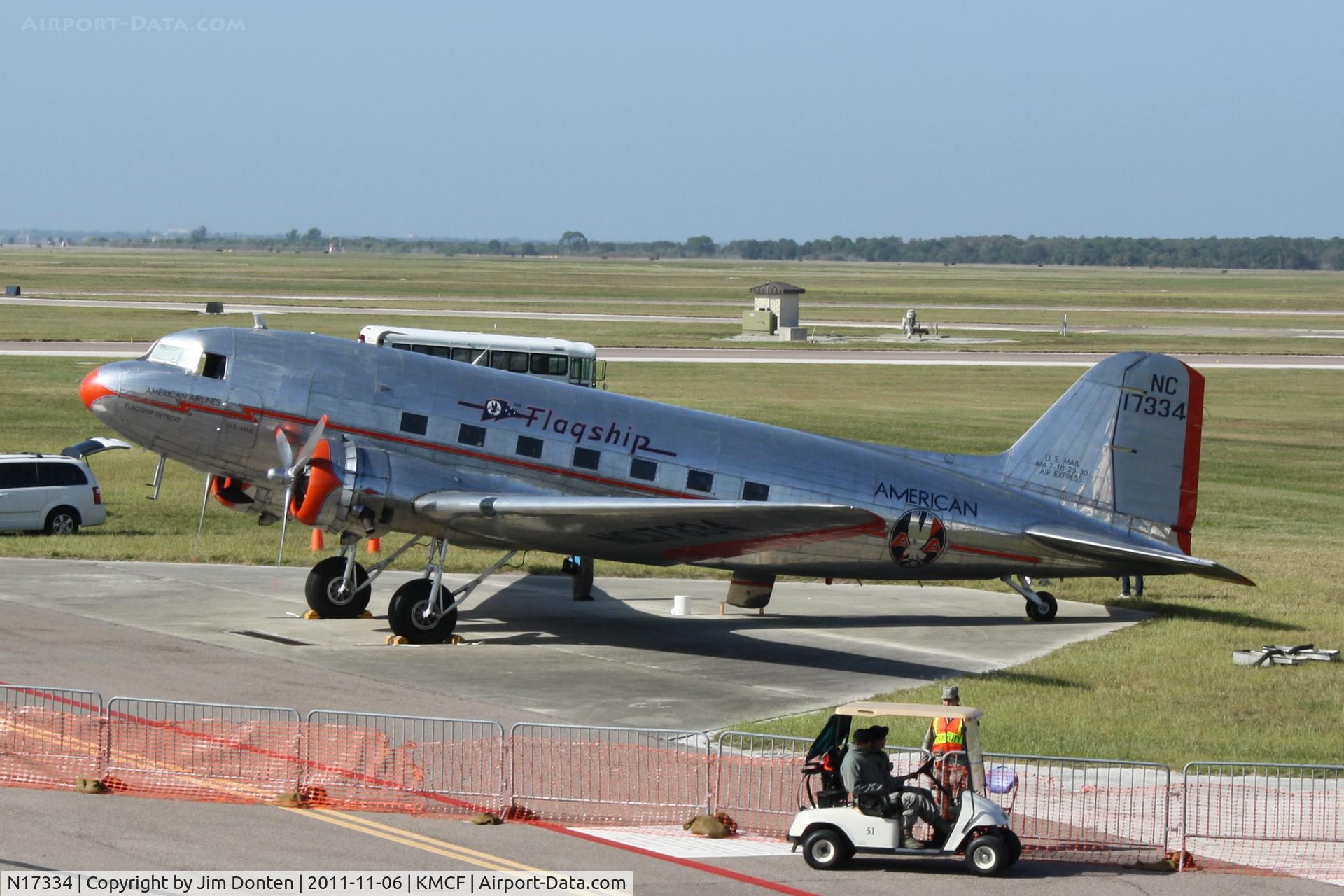 N17334, 1937 Douglas DC-3-178 C/N 1920, Flagship Detroit DC-3 sits on display at MacDill Air Fest