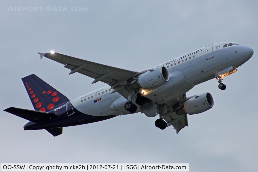 OO-SSW, 2007 Airbus A319-111 C/N 3255, In flight